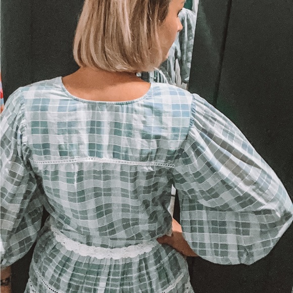 Free People Blue Blouse - Picture 3 of 6